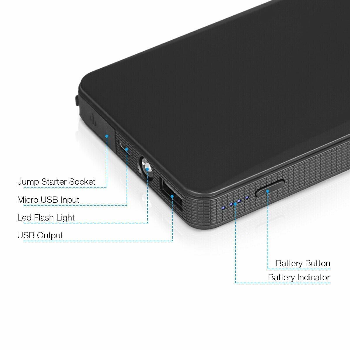 Portable Mini Slim 20000mAh Car Starter Engine Battery Charger Power Bank